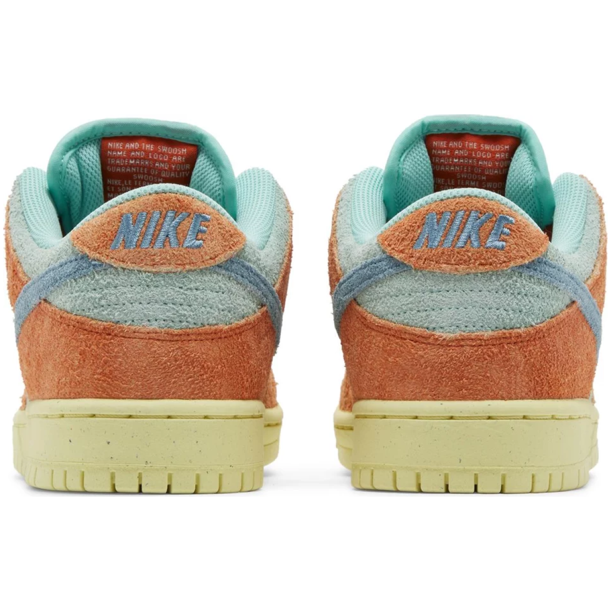 Nike SB Dunk Low Pro Premium Shoes - Orange / Noise Aqua - Emerald Ris