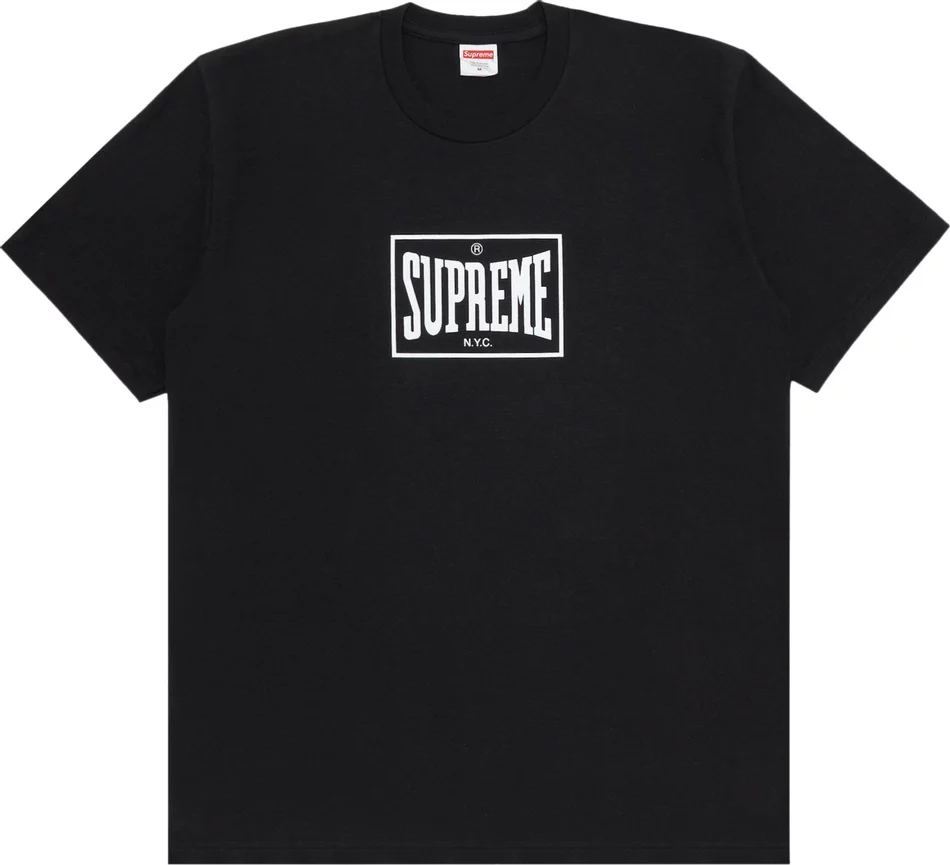 Supreme black cheap t