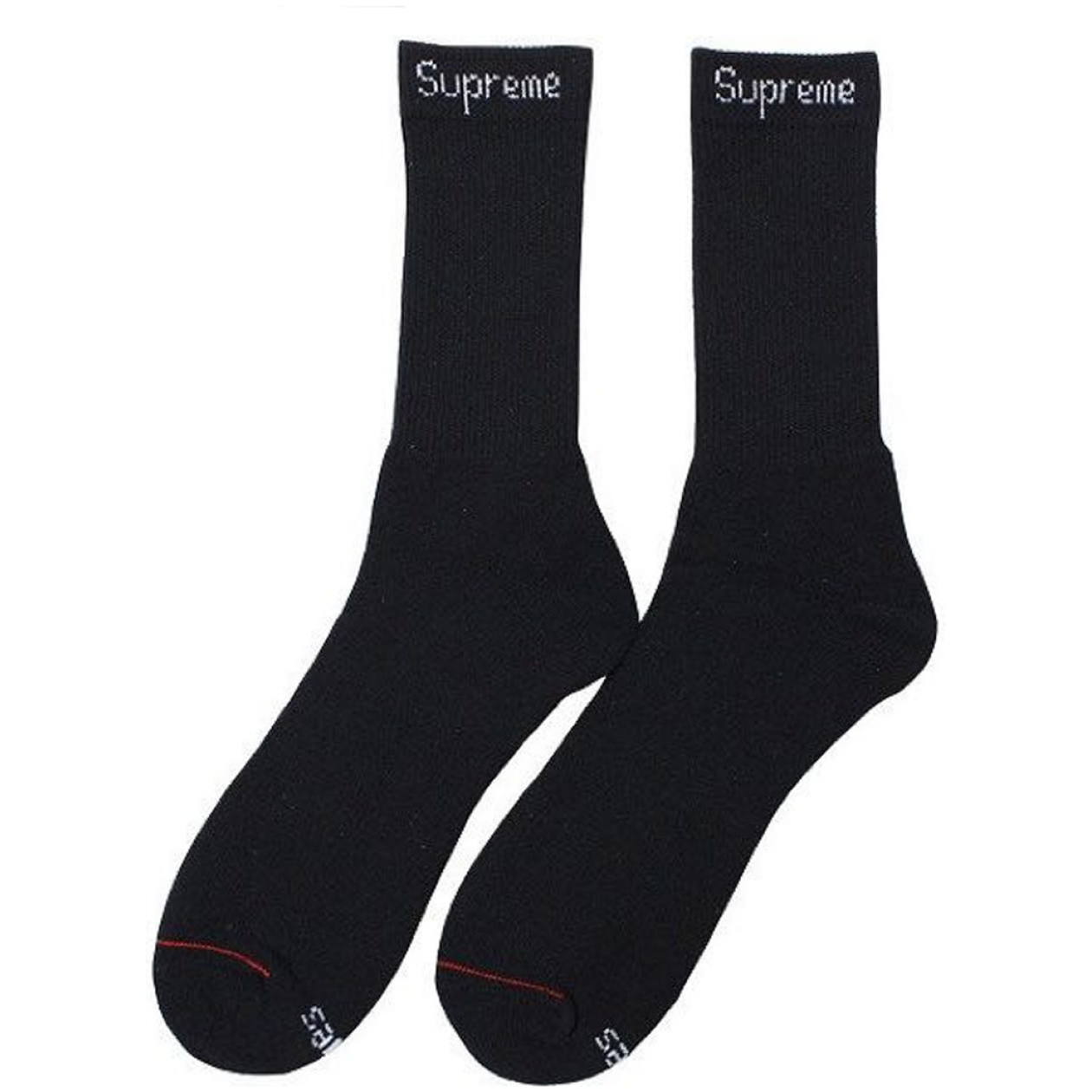 Supreme x Hanes Crew Socks Black