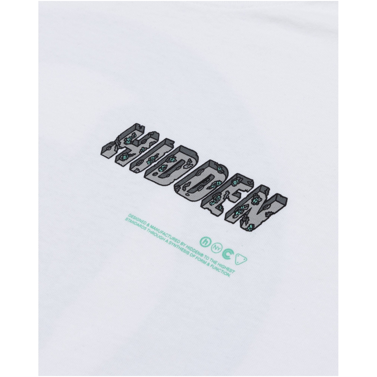 Eroded H Logo Tee White