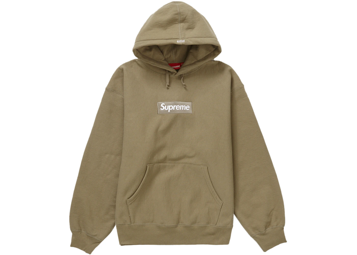 Supreme Box Logo Hooded Sweatshirt Dark Sand