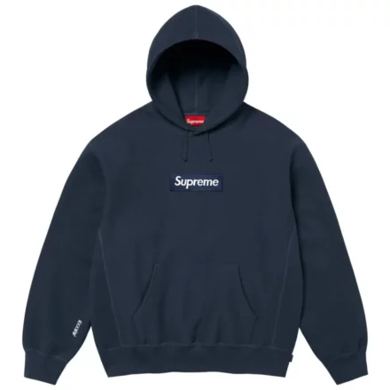 Supreme Box Logo Hooded Sweatshirt Navy (FW25)