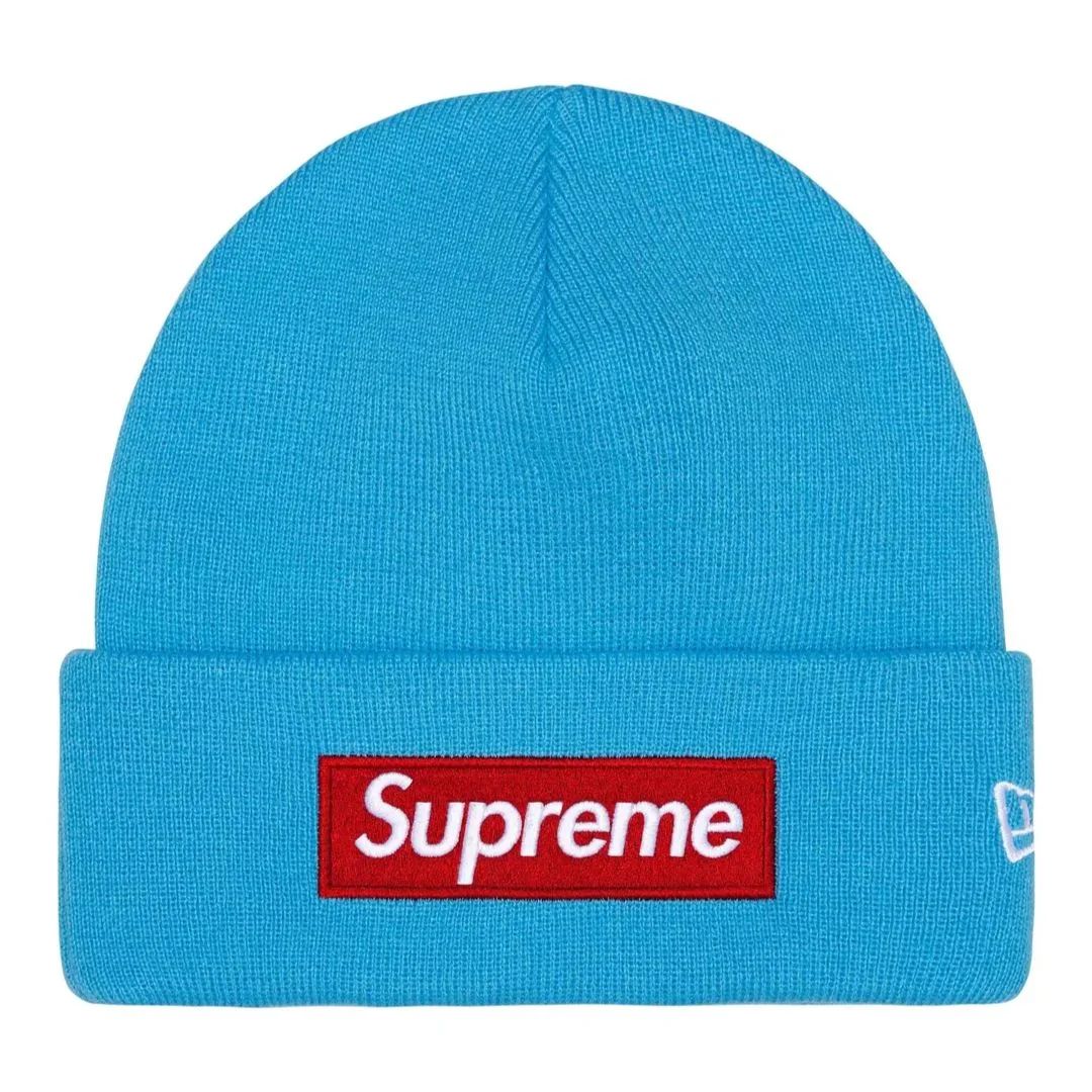 Supreme New Era Box Logo Beanie Blue (FW25)