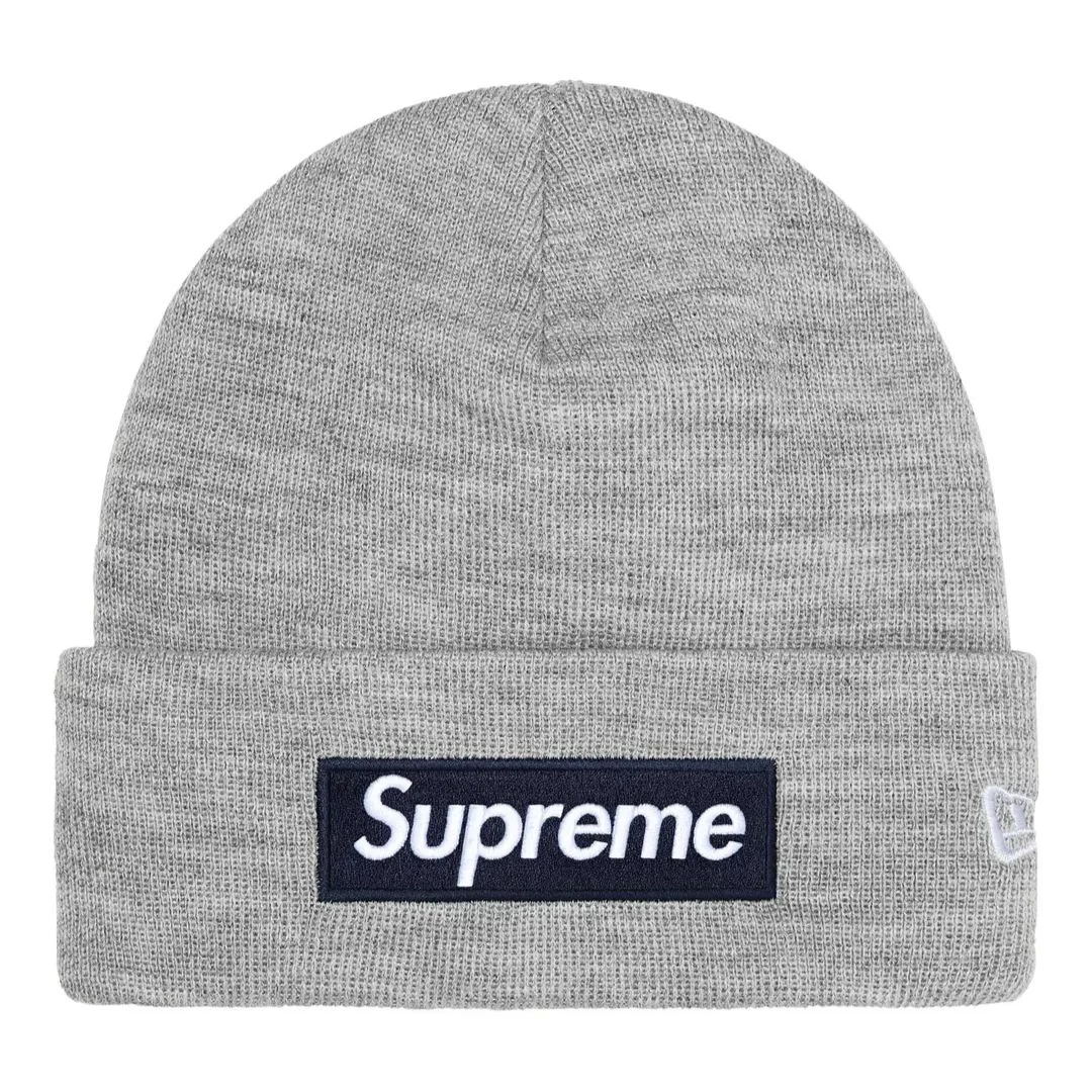 Supreme New Era Box Logo Beanie Grey (FW25)