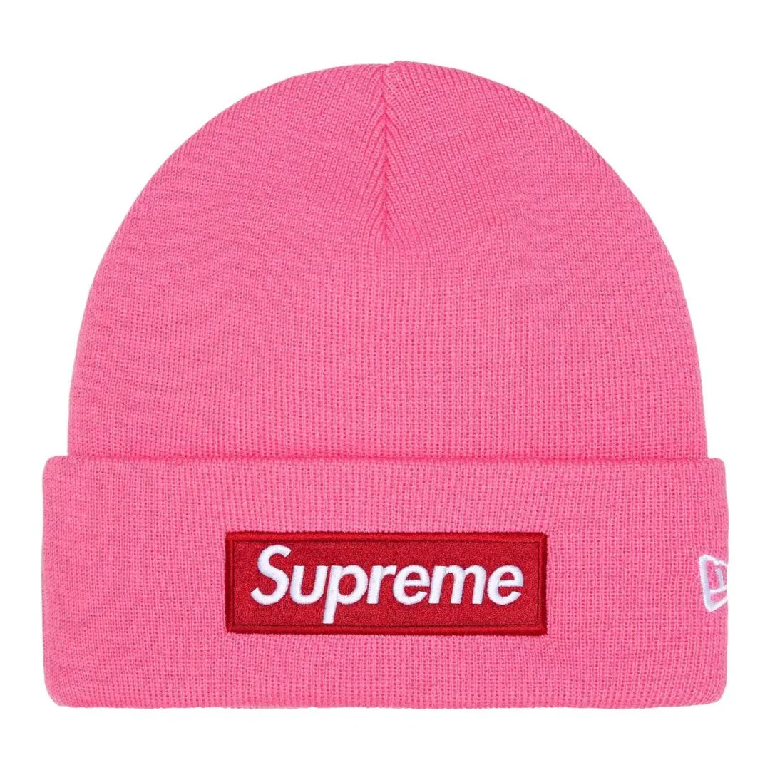 Supreme New Era Box Logo Beanie Magenta (FW25)