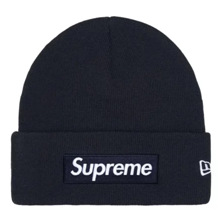 Supreme New Era Box Logo Beanie Navy (FW25)