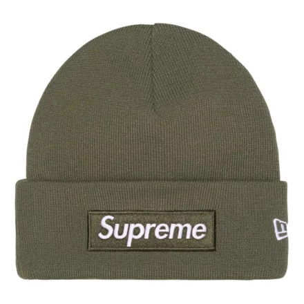 Supreme New Era Box Logo Beanie Olive (FW25)