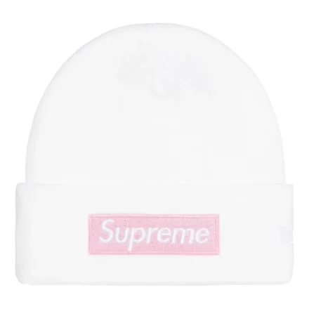 Supreme New Era Box Logo Beanie White (FW25)
