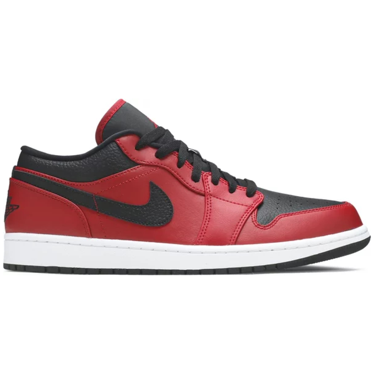 Air Jordan 1 Low Reverse Bred Pebbled Swoosh