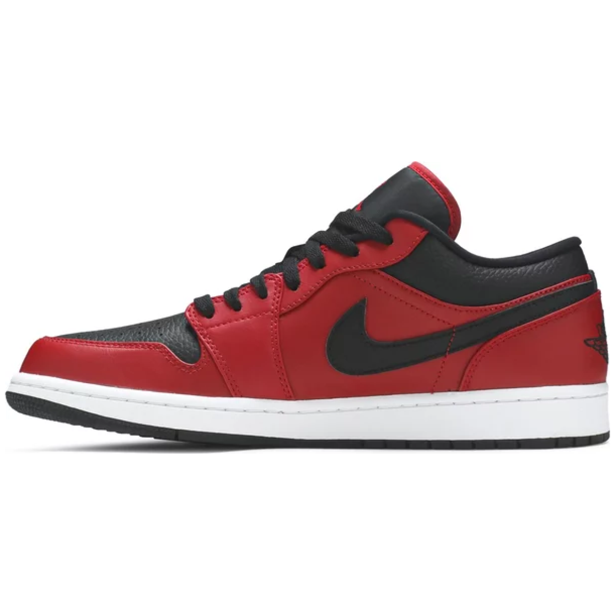 Air Jordan 1 Low Reverse Bred Pebbled Swoosh