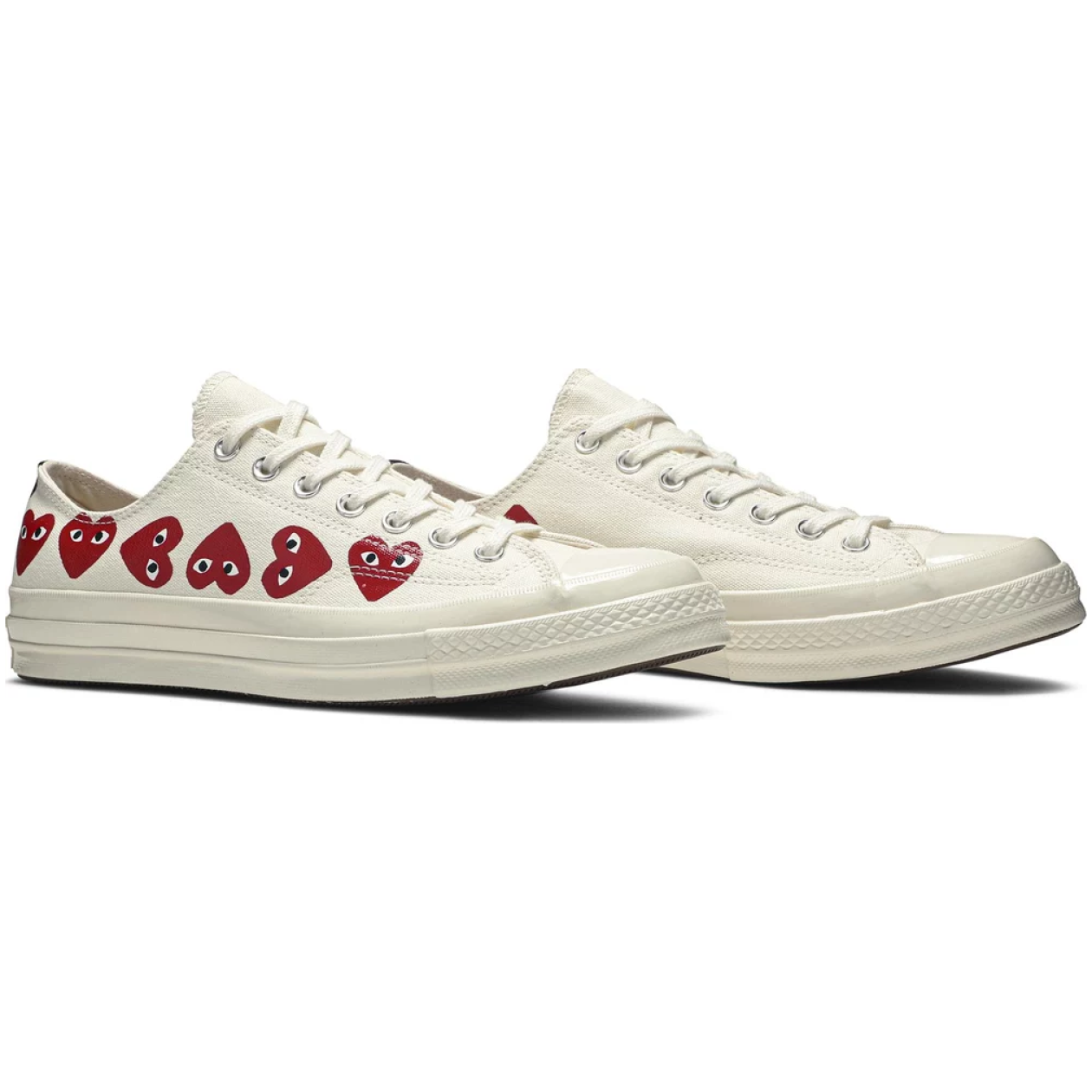 Converse Chuck Taylor All-Star 70 Ox Comme des Garçons Spiel Multi-Herz Weiß