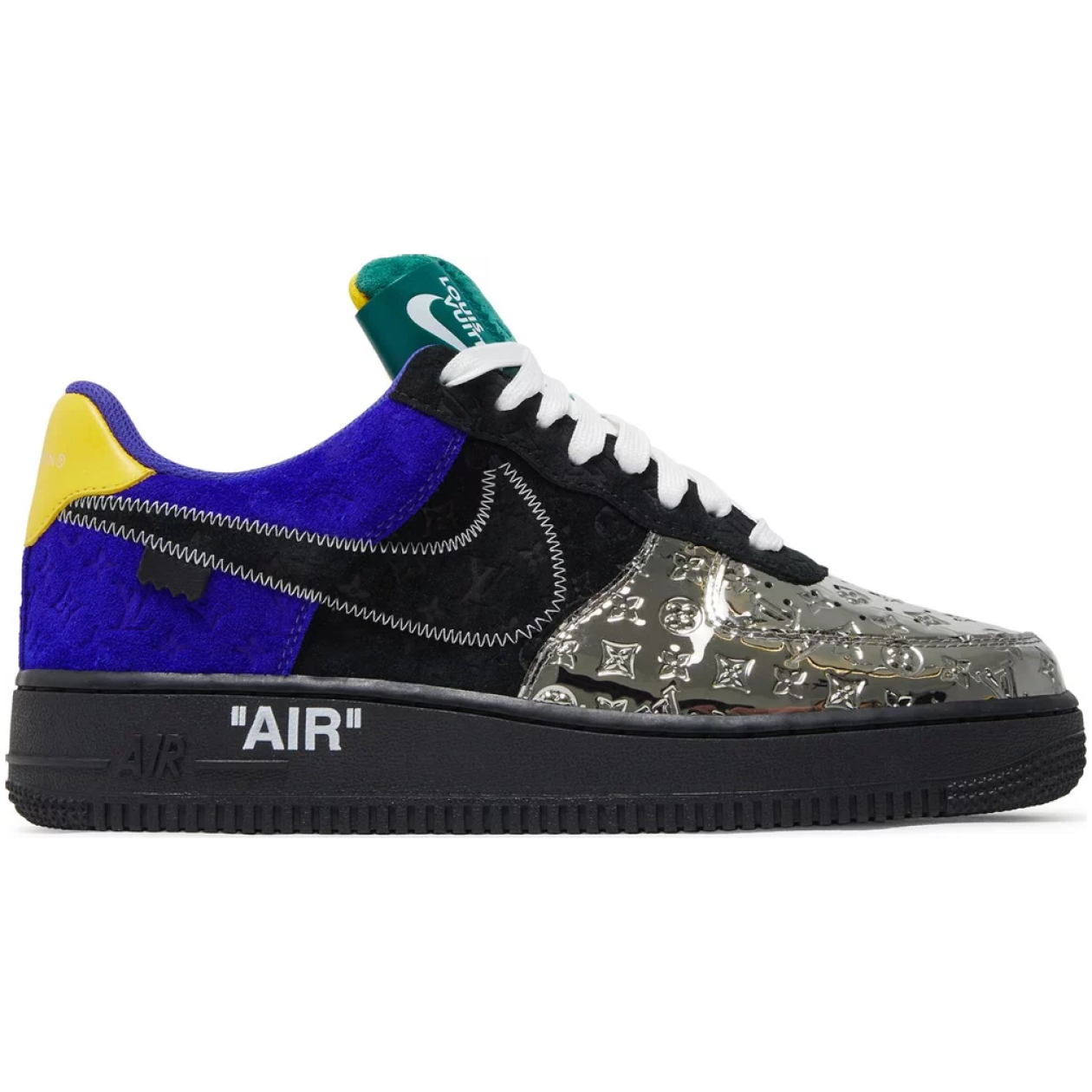 Nike Air Force 1 Low x Louis Vuitton Black Metallic Silver