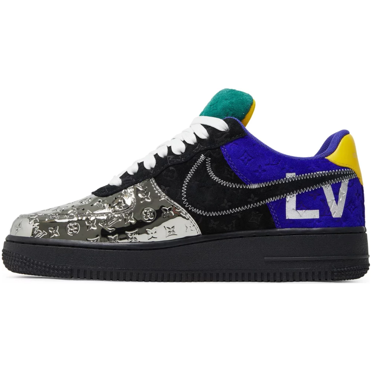 Nike Air Force 1 Low x Louis Vuitton Black Metallic Silver