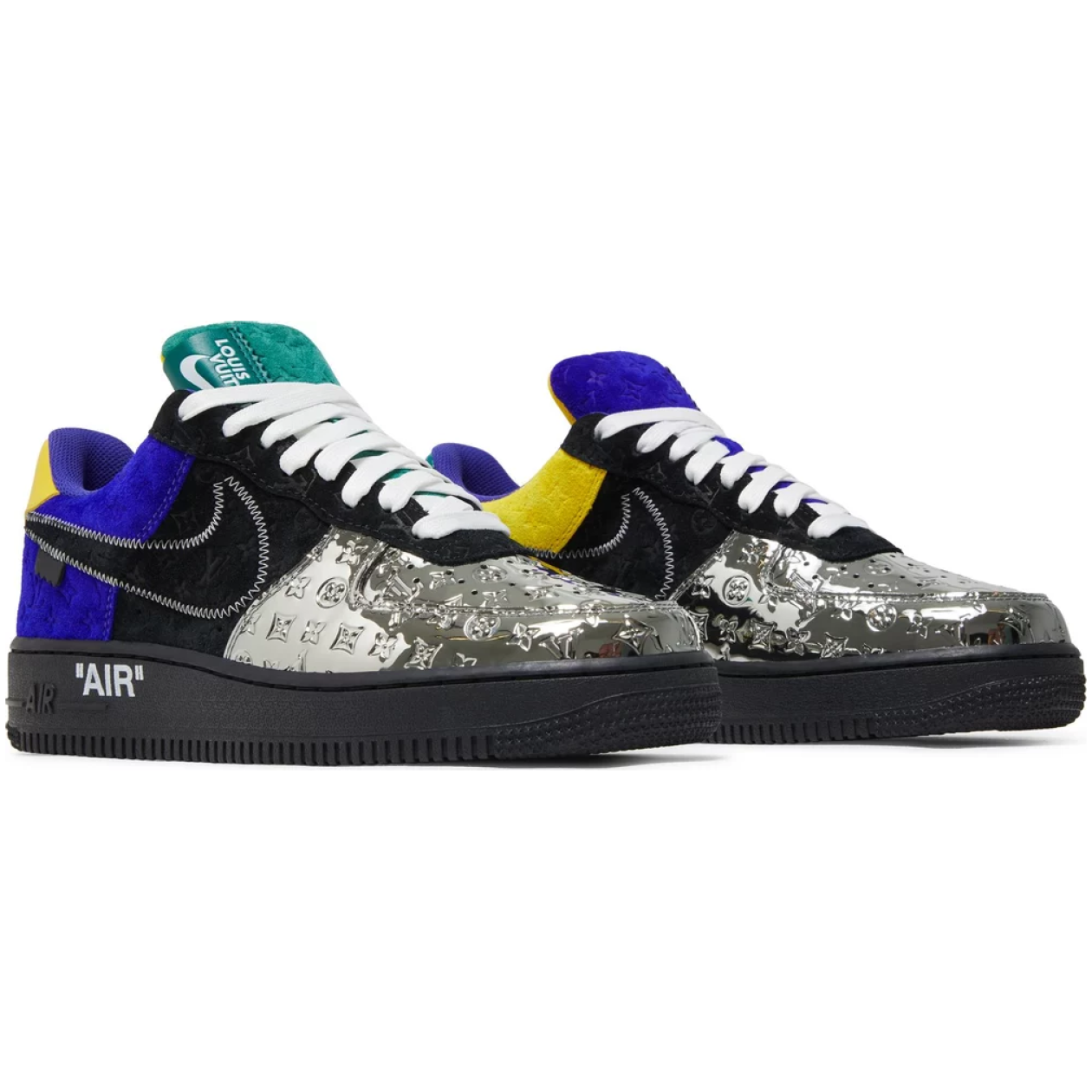 Nike Air Force 1 Low x Louis Vuitton Black Metallic Silver