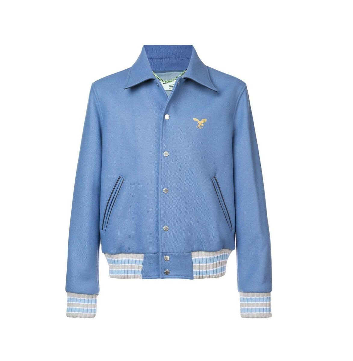 Off-White Embroidered Wool-blend Felt