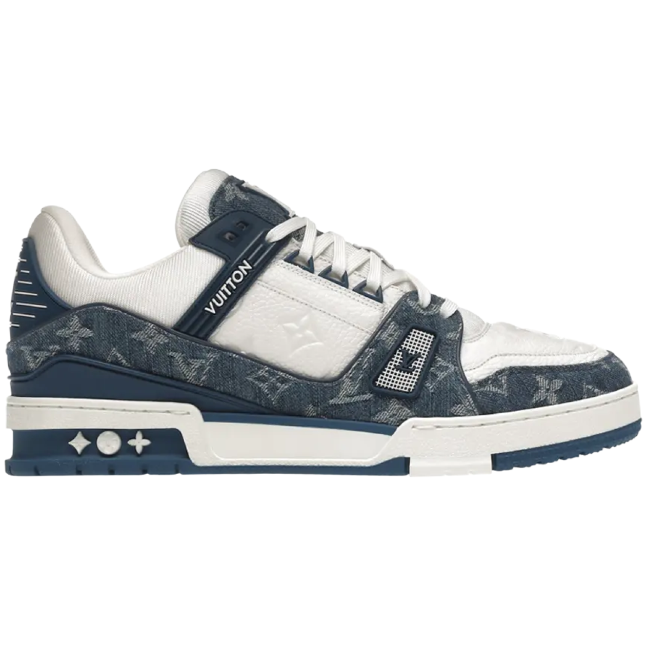 Louis Vuitton LV Trainer Monogram Denim White Blue