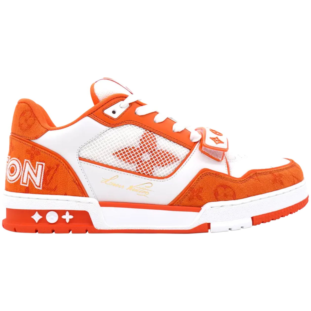 Louis Vuitton Trainer Monogram Denim Orange