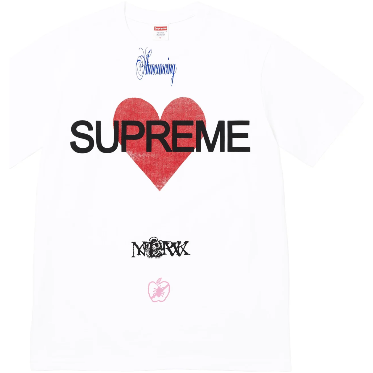 Supreme Announcing Tee White