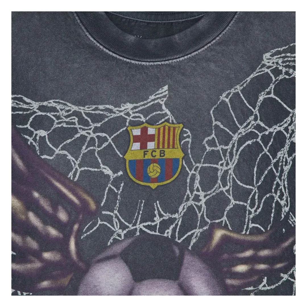 Cactus Jack by Travis Scott x FC Barcelona Washed Spray Logo Tee Black 2
