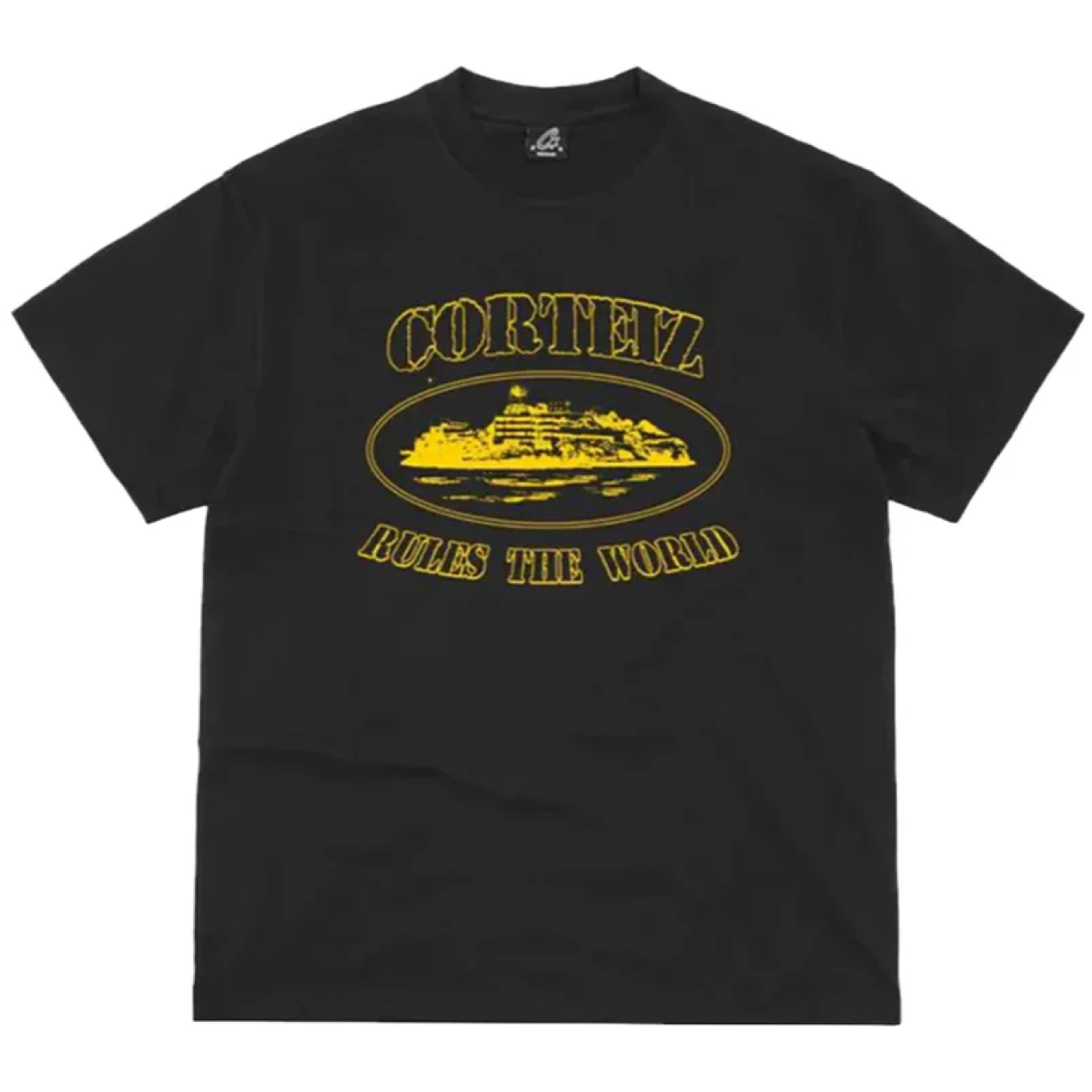 Corteiz OG Alcatraz Tee Black/Yellow
