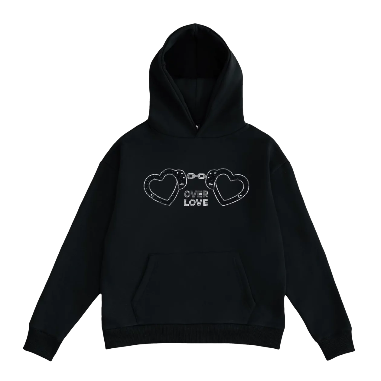 Handcuffs Crystals Hoodie – Black