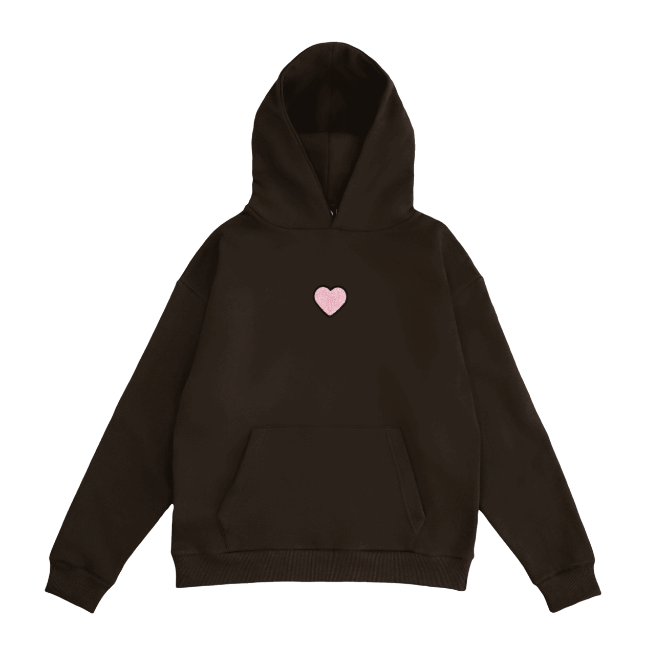Heart Hoodie – Brown