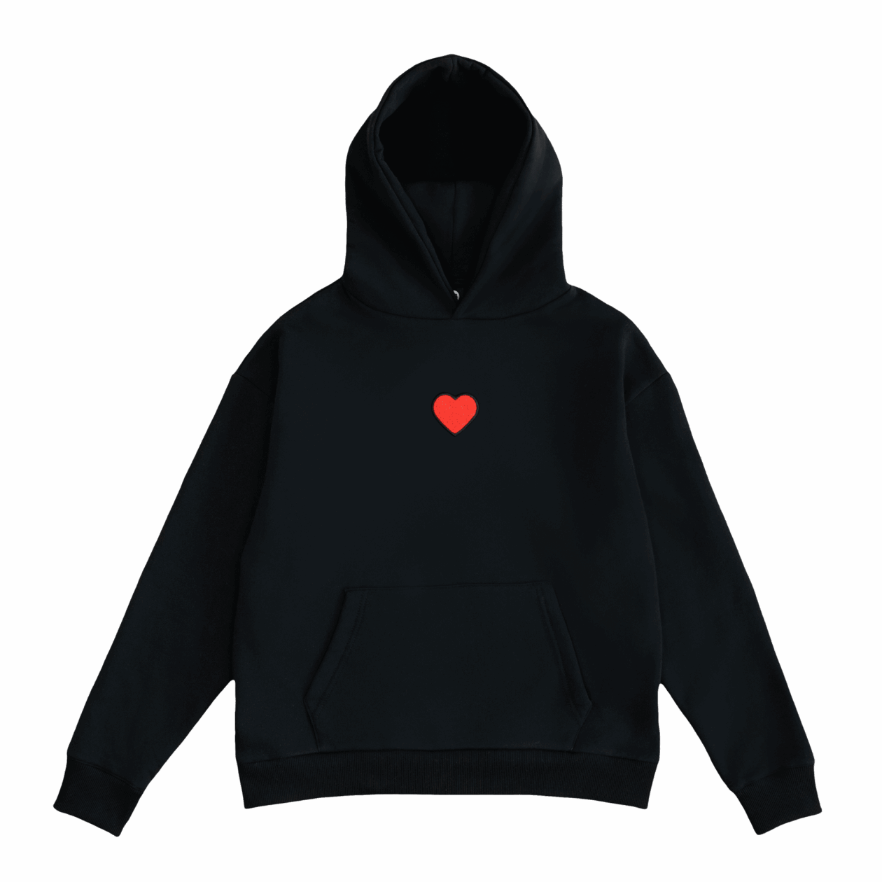 Heart Hoodie – Black