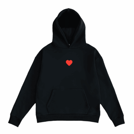 Heart Hoodie – Black
