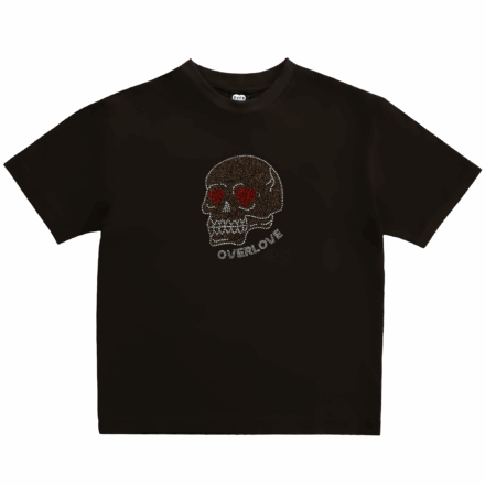 Skull Crystals T-Shirt – Brown