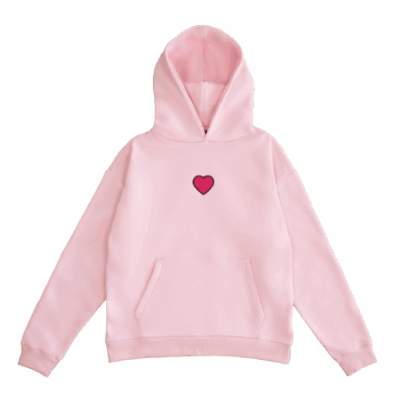 Heart Hoodie – Pink
