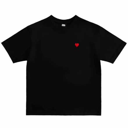 Small Heart T-Shirt – Black