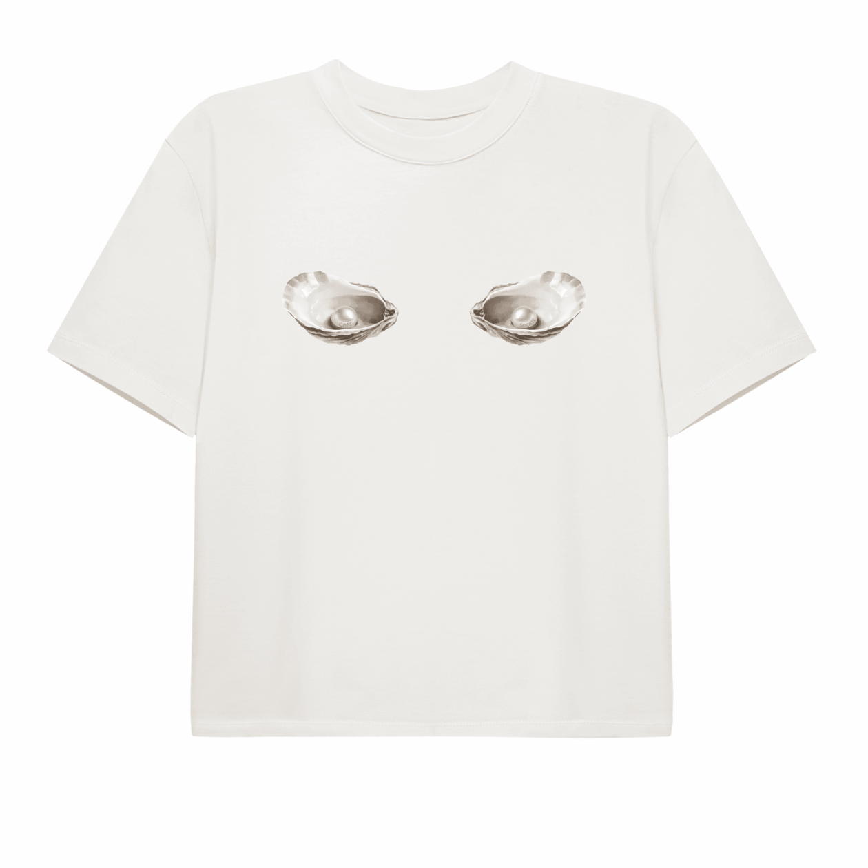 Cafe Societe Cropped T-shirt Oyster
