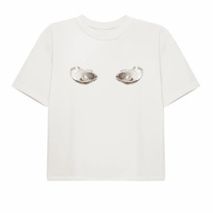 Cafe Societe Cropped T-shirt Oyster