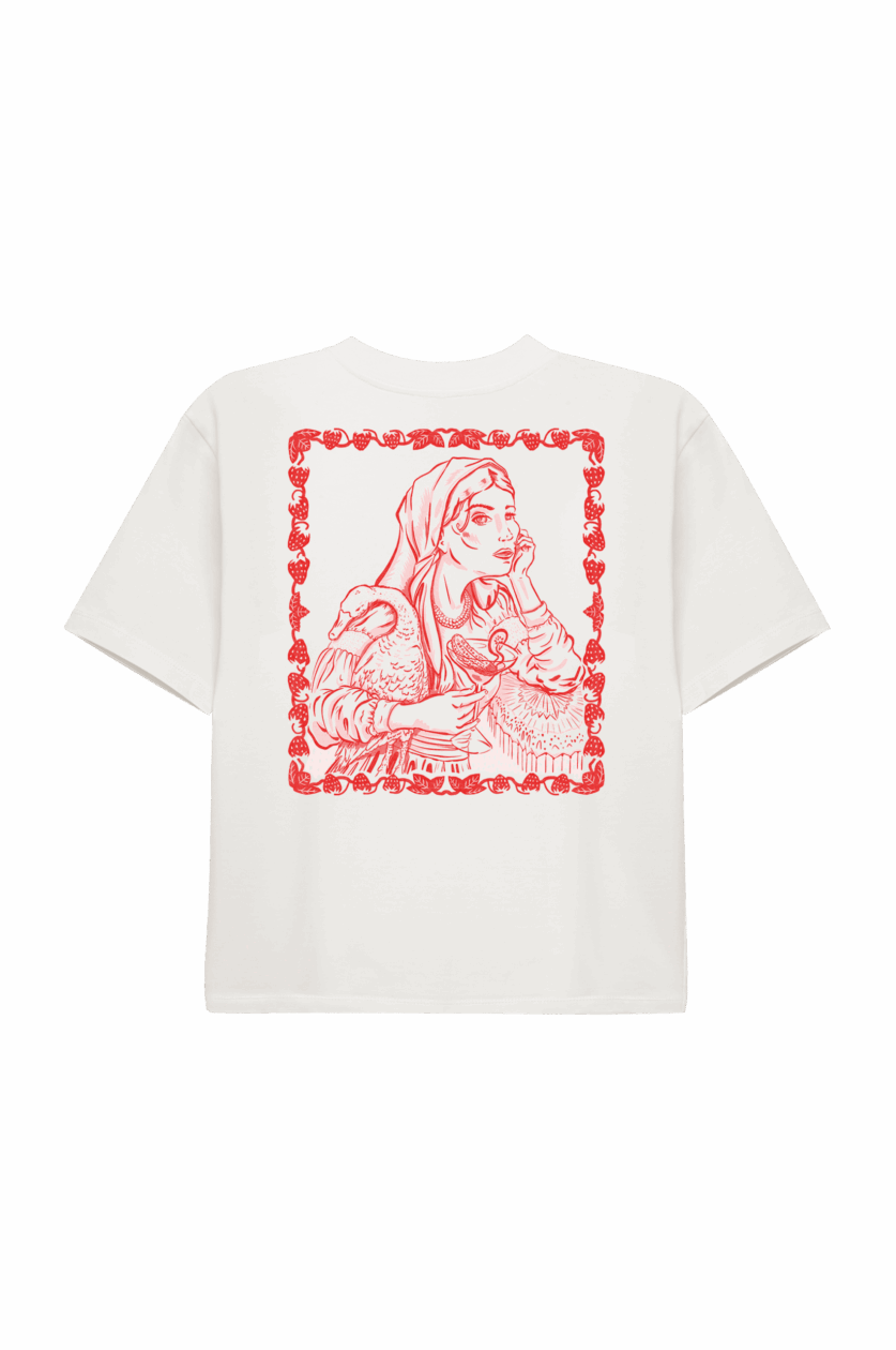Cafe Societe  Cropped T-shirt Slavic Girl
