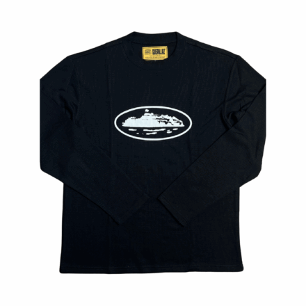 Corteiz Alcatraz Waffle Longsleeve Black/White