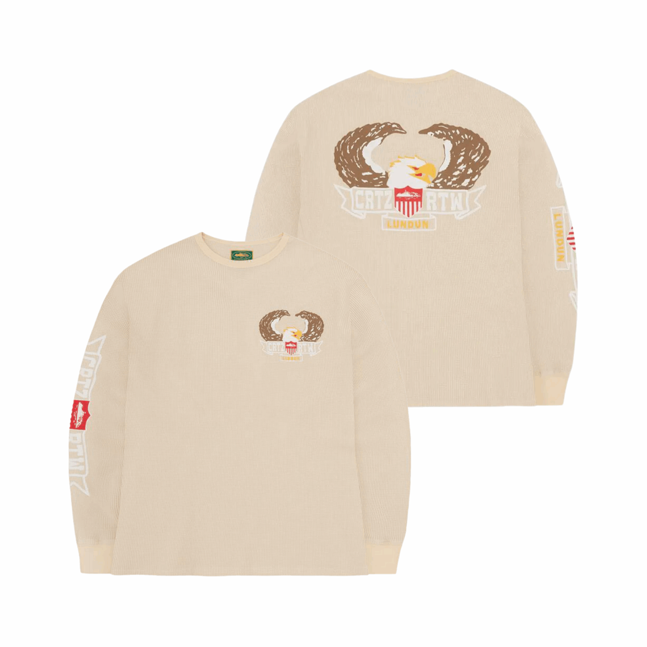 Corteiz Dipset Eagle Waffle Longsleeve - Beige