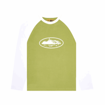 Corteiz Raglan Long-Sleeve Tee Sage Green