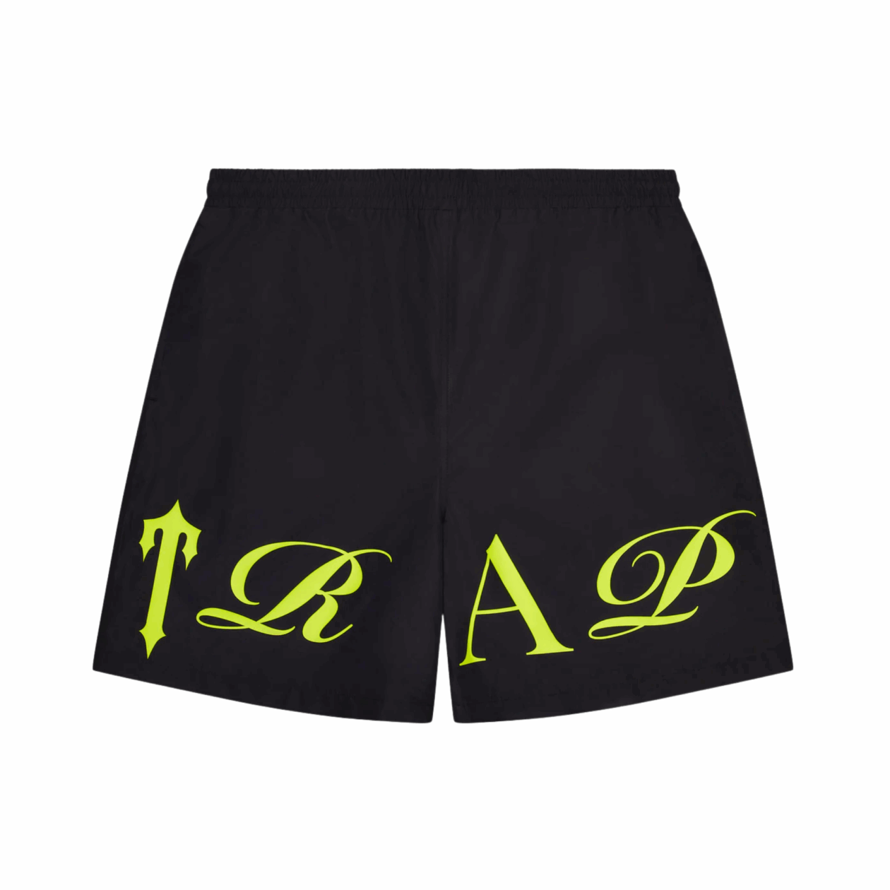 Trapstar Script Shell Shorts - Black/Slime