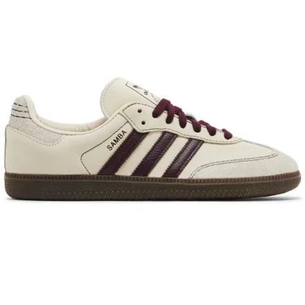 Adidas Samba OG Wonder White Maroon