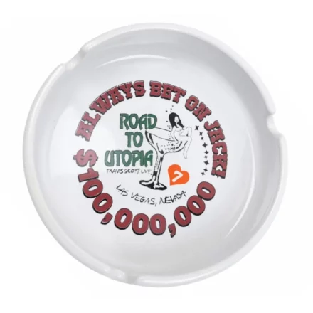 Travis Scott Road to Utopia Las Vegas Ashtray White