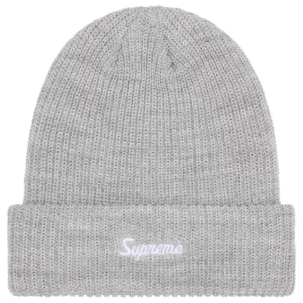 Supreme Loose Gauge Beanie Heather Grey