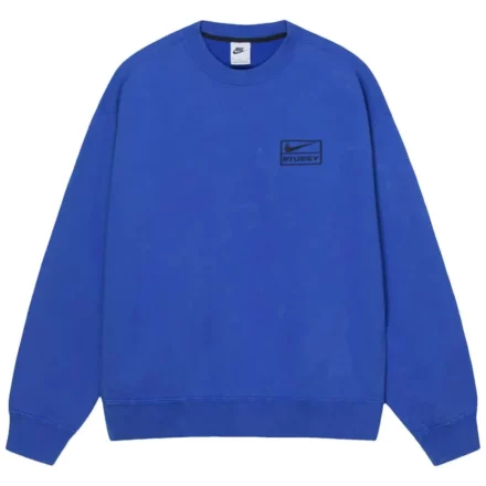 Nike X Stussy Washed Blue Crewneck 1