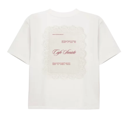Cafe Societe Cropped T-shirt Reservation (White)