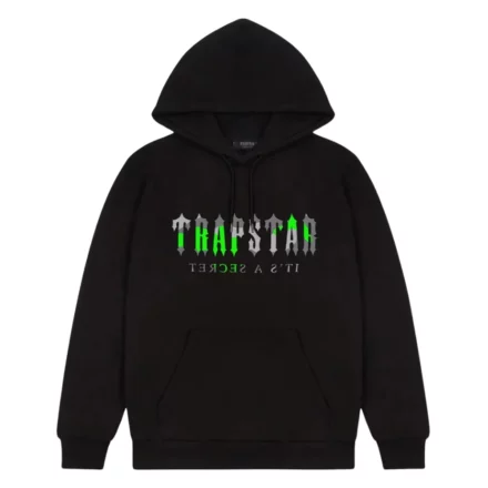 Trapstar Decoded Camo Hoodie Black Neon Green
