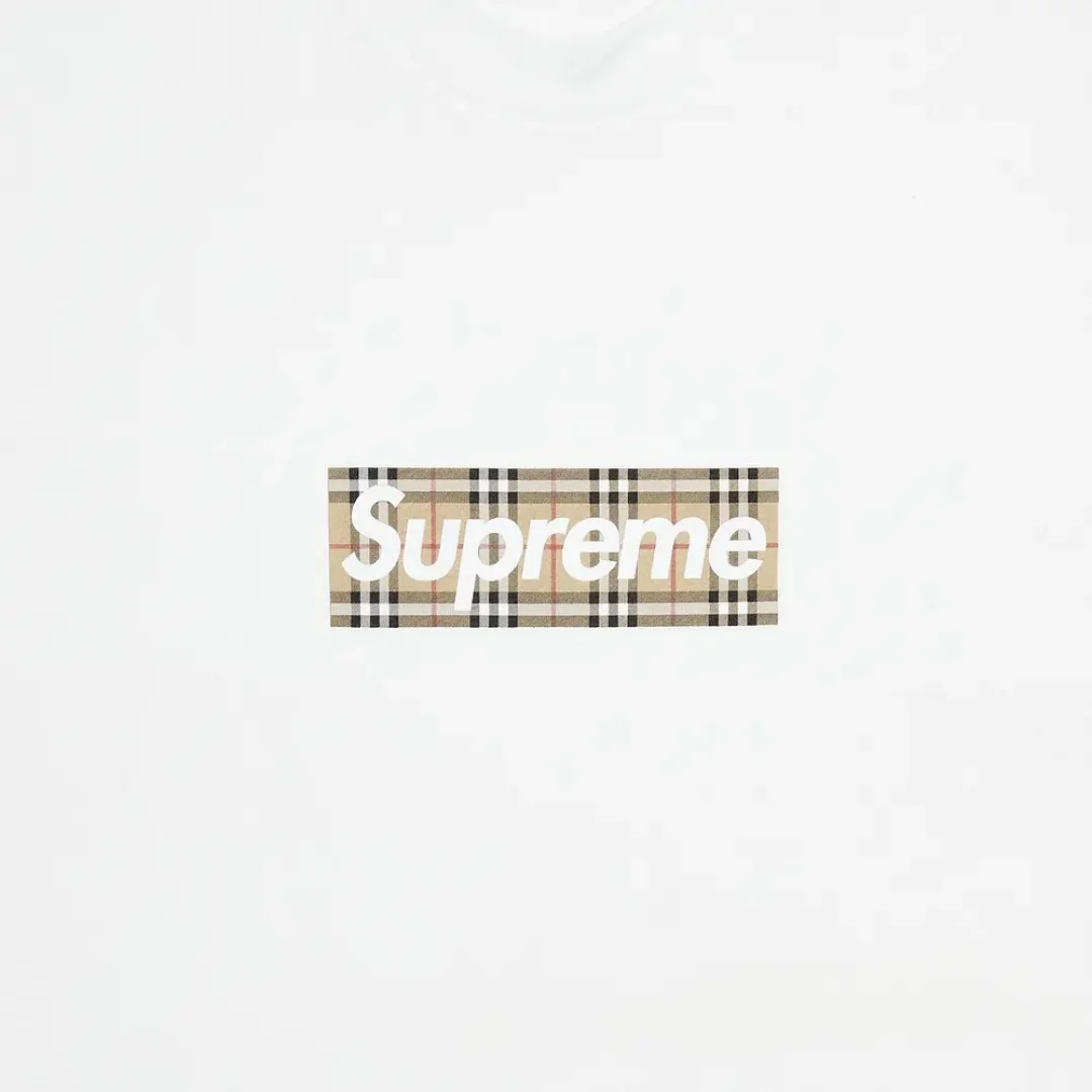 Supreme Burberry Box Logo Tee White 2