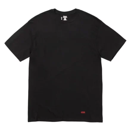 Supreme x Hanes Tagless Tees Black 1