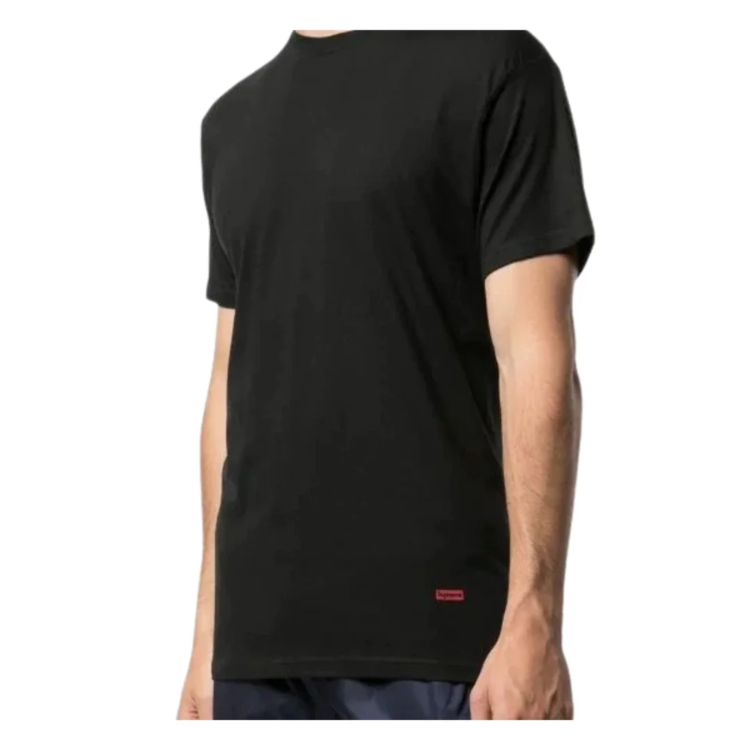 Supreme x Hanes Tagless Tees Black 2