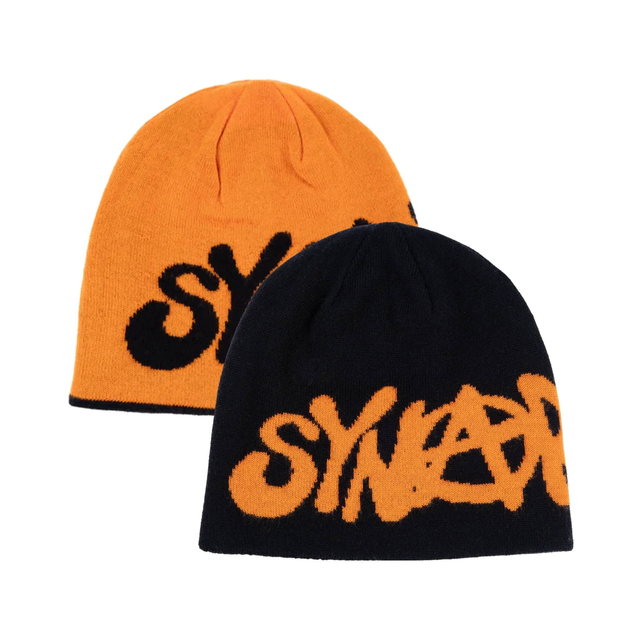 Reversible Synarchy Beanie - Black_Orange