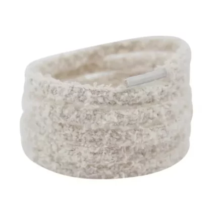 Sznurowki pluszowe białe