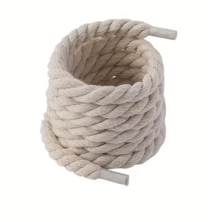 Sznurowki szerokie bezowe